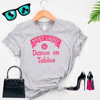 Camiseta Grupo Divertido de Despedida de Soltera Mesas de B