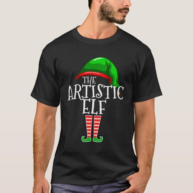 Camiseta Grupo Elf artístico Navidades familiares coinciden (Anverso)