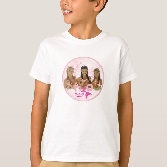 Camiseta Grupo en burbuja rosada (Anverso)