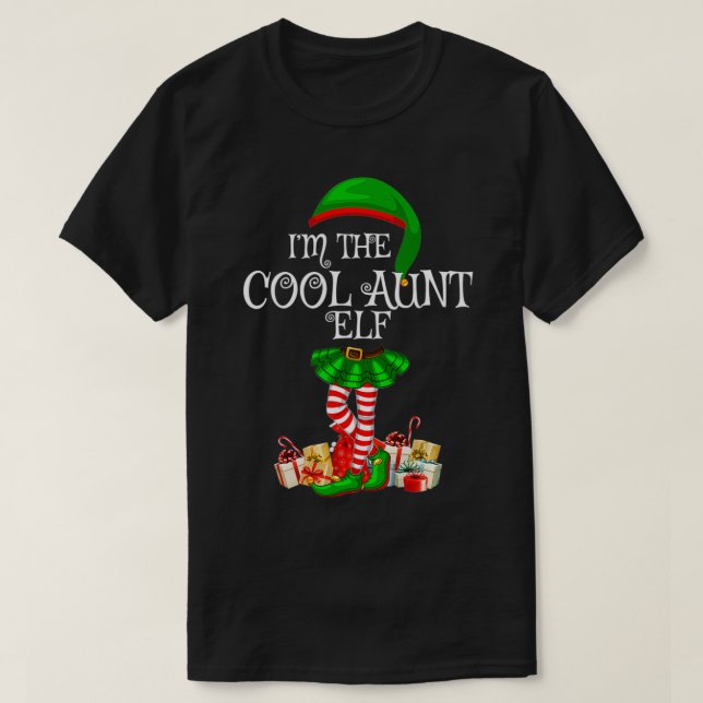 Camiseta Grupo familiar coincidente Yo soy la tía Guay Elf  (Diseño del anverso)