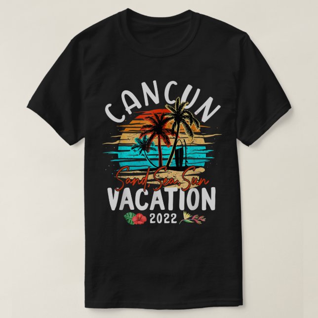 Camiseta Grupo Familiar de Cancun Meico Vacation 2022  (Diseño del anverso)