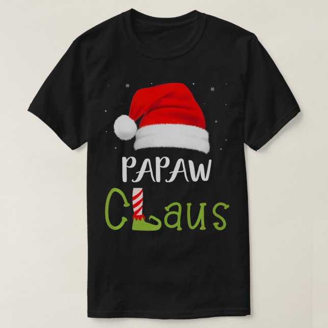 Camiseta Grupo familiar Papaw Claus coincidiendo con Pajama (Diseño del anverso)