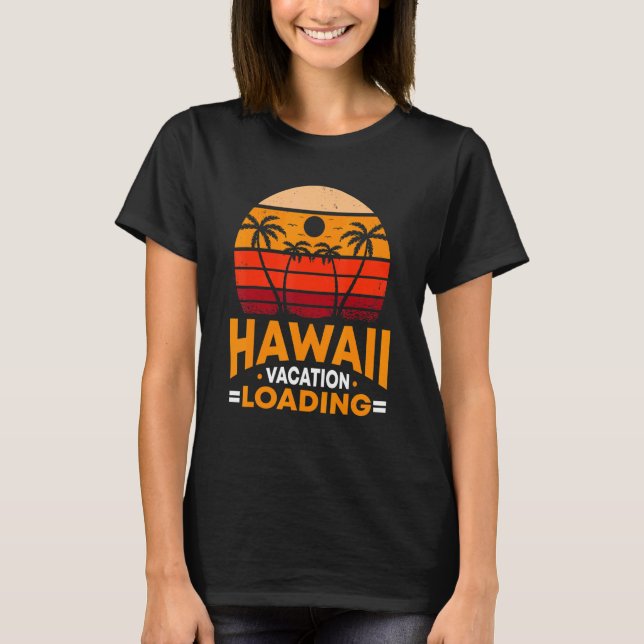 Camiseta Grupo Familiar Paralelo Hawai Retro Hawaii Vacati (Anverso)