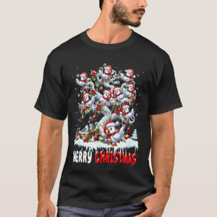 Camiseta Grupo Feliz Navidad Pollitos de Santa en Árbol Col