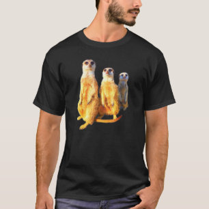 Camiseta Grupo fotográfico de la familia Meerkat fresco mee