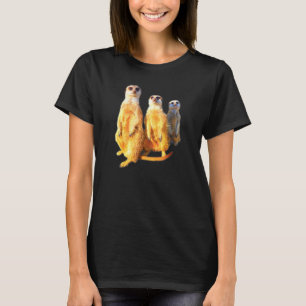Camiseta Grupo fotográfico de la familia Meerkat fresco mee