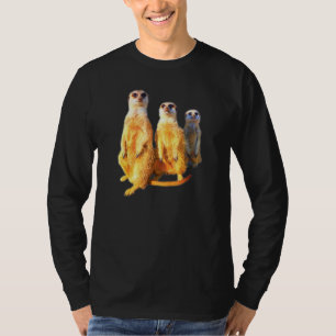 Camiseta Grupo fotográfico de la familia Meerkat fresco mee