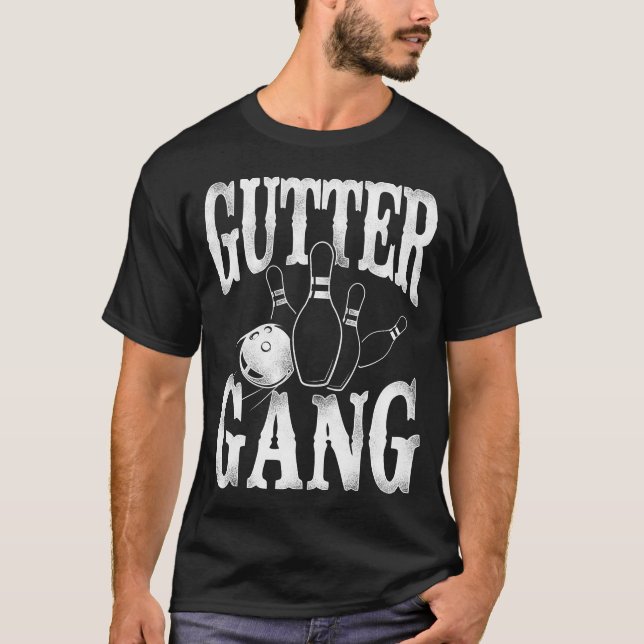 Camiseta Grupo Gutter del equipo de boliche (Anverso)