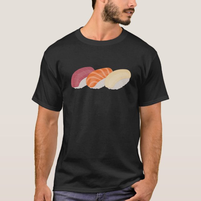 Camiseta Grupo Halloween Disfraces Sushi Nigiri Hombres Muj (Anverso)