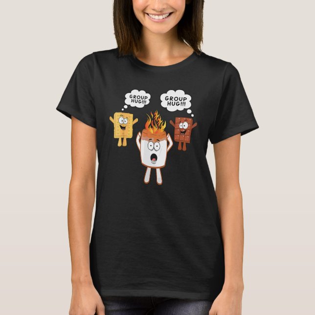 Camiseta Grupo Hug S'mores Campfire Marshmallow Chocolate S (Anverso)