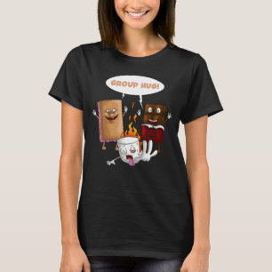 Camiseta Grupo Hug S'mores Marshmallow Cute Camping Funny