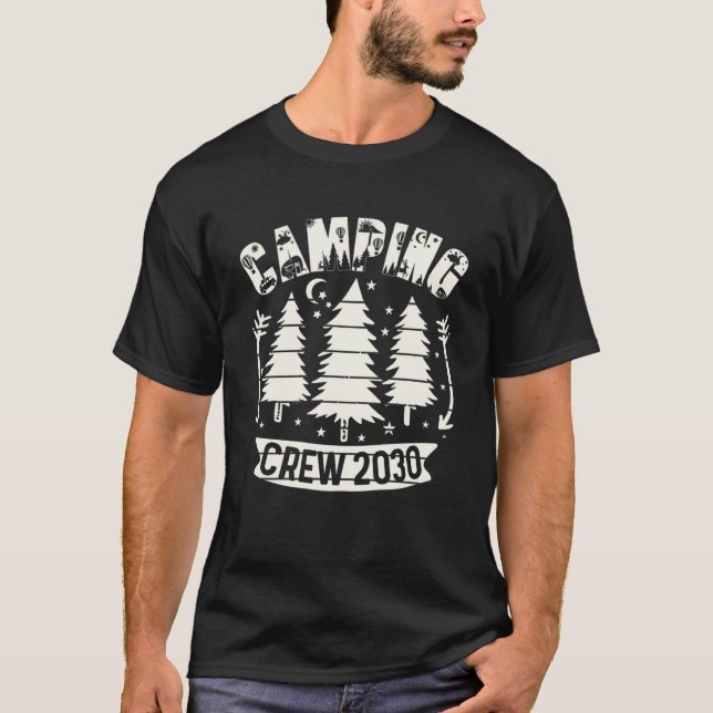 Camiseta Grupo I Cam Camping Family Camping Trip Group 2030 (Anverso)