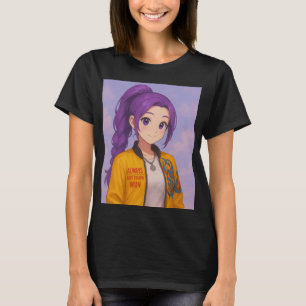 Camiseta Grupo Idol de K-Pop de Anime   Pop de estilo Manga