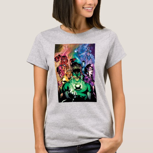 Camiseta Grupo Lantern Corps con colores (Anverso)