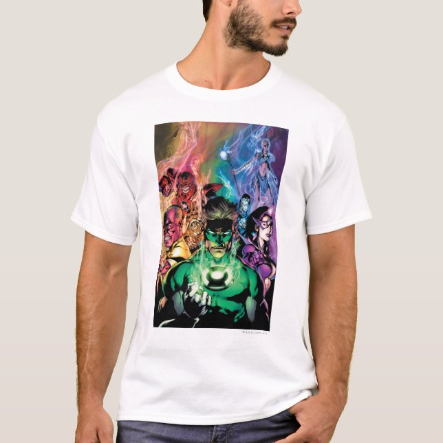Camiseta Grupo Lantern Corps con colores (Anverso)