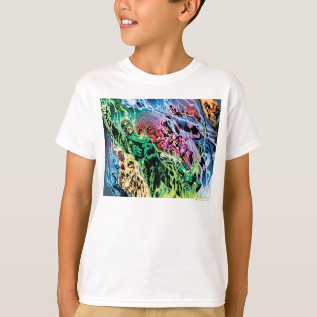 Camiseta Grupo Linterna verde - Color (Anverso)