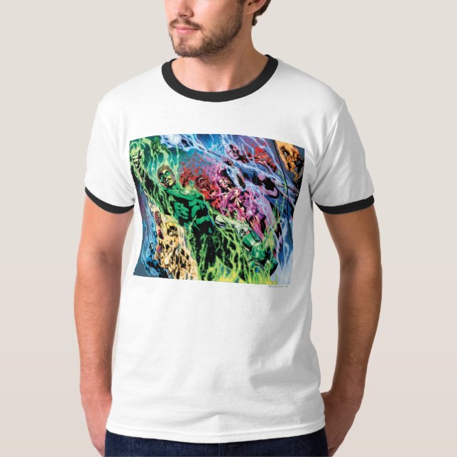 Camiseta Grupo Linterna verde - Color (Anverso)
