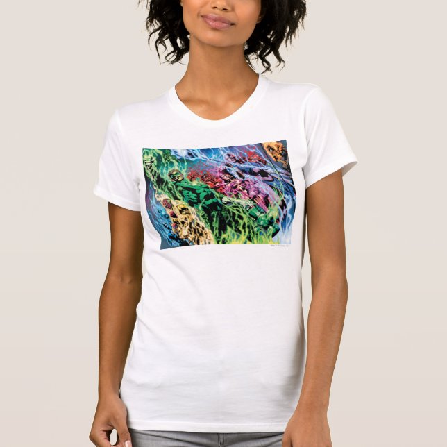 Camiseta Grupo Linterna verde - Color (Anverso)
