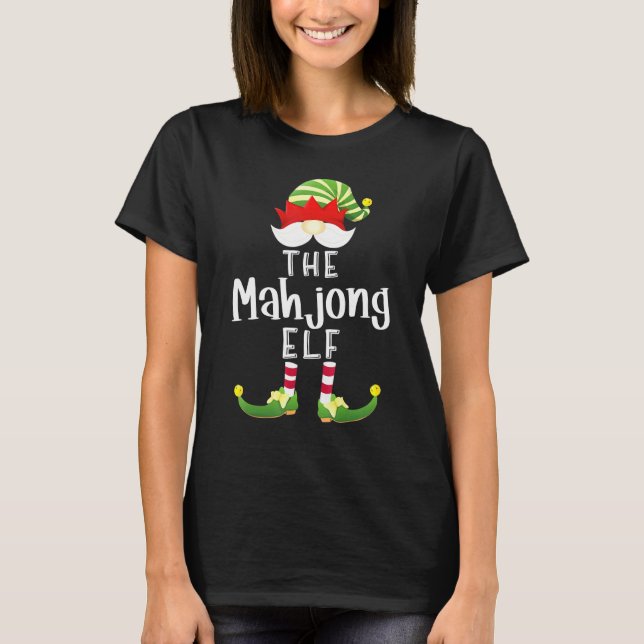 Camiseta Grupo Mahjong Elf Navidades Fiesta Pajama (Anverso)