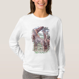 Camiseta Grupo o manada de jirafas con crías, Giraffa