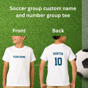 Camiseta grupo personalizado de nombres de equipo de Blue S