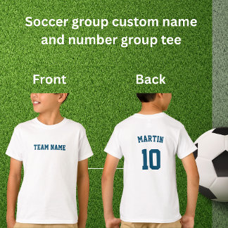 Camiseta grupo personalizado de nombres de equipo de Blue S