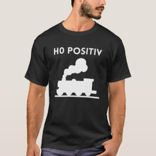 Camiseta Grupo sanguíneo modelo de ferrocarril H0 positivo