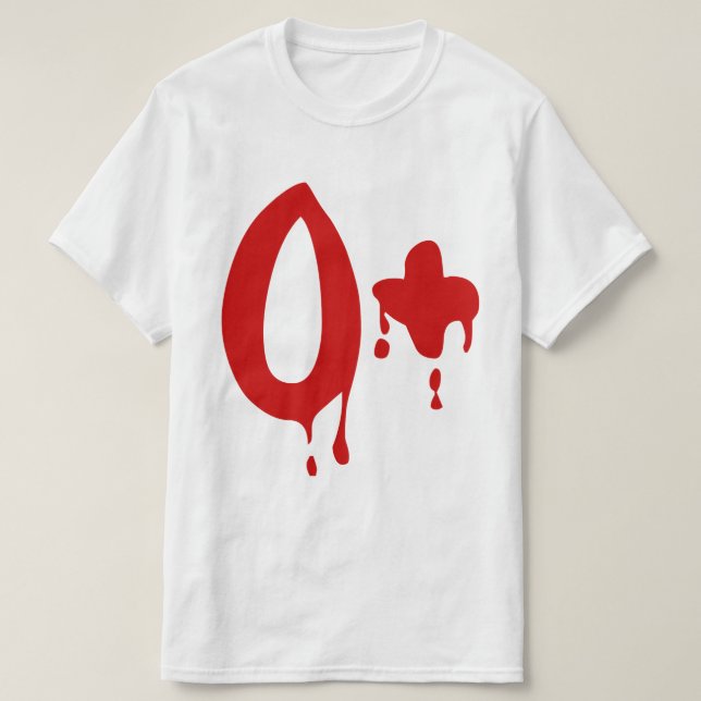 Camiseta Grupo sanguíneo O+ Hospital positivo del #Horror (Diseño del anverso)