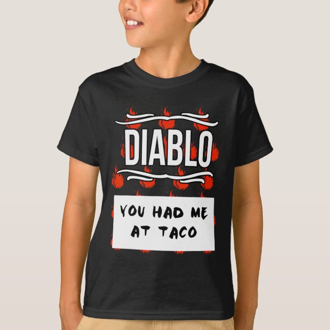 Camiseta Grupo SAUCES CALIENTES Halloween DIABLO SAUCE ME T (Anverso)