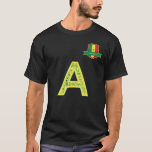 Camiseta Grupo Senegal de Bandera Humana Carta A Senegal