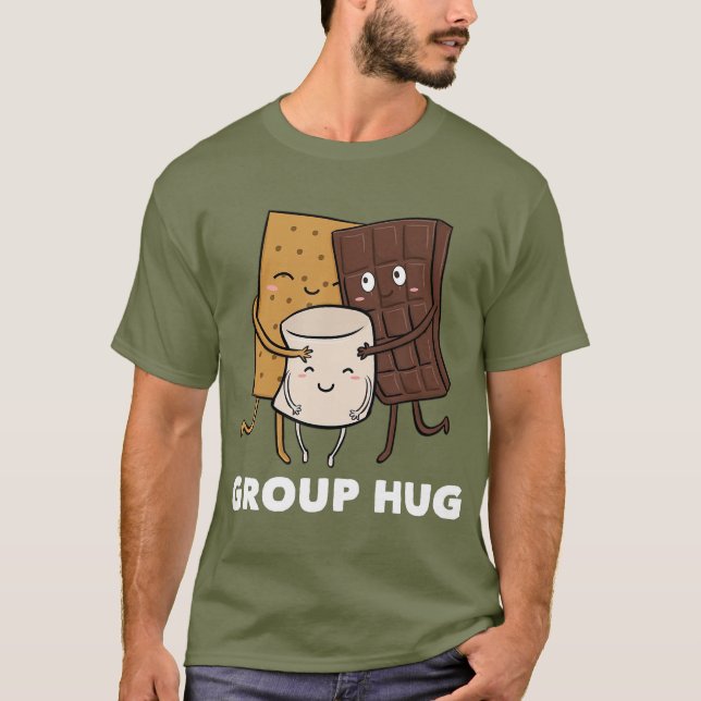 Camiseta Grupo Smores Hug Marshmallow Chocolate (Anverso)