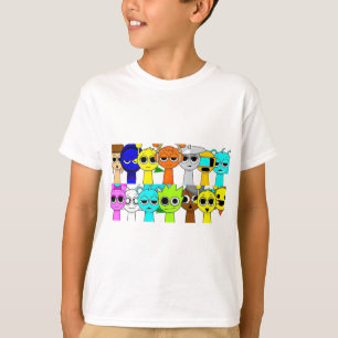 Camiseta ¡Grupo Sprunki!   Simon Oren Funbot Pinki Wenda