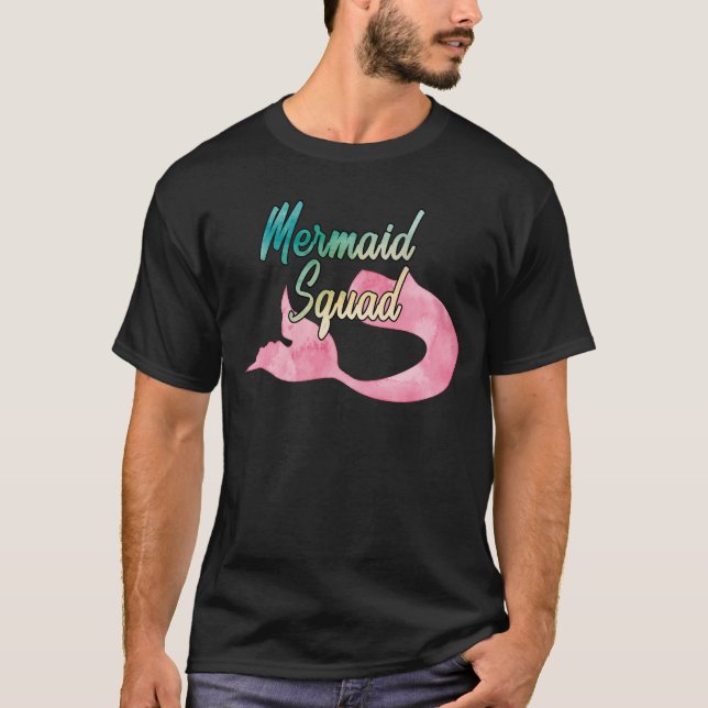 Camiseta Grupo temático del cumpleaños de la sirena del (Anverso)