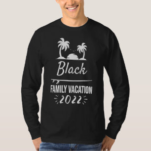 Camiseta Grupo tropical de vacaciones para familias negras