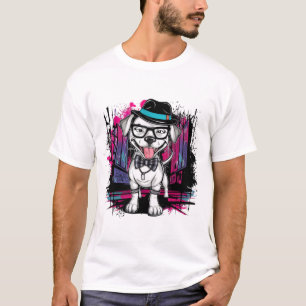 Camiseta Grupo Urbano: Diseño de perro de arte graffiti
