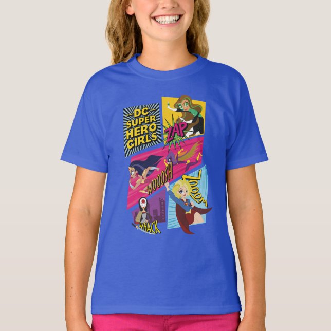 Camiseta Grupos de acción de Chicas Super Hero de DC (Anverso)