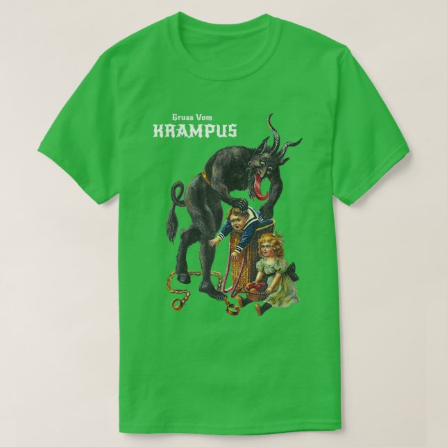 Camiseta Gruss Vom Krampus Saludos De Los Navidades Germani (Diseño del anverso)
