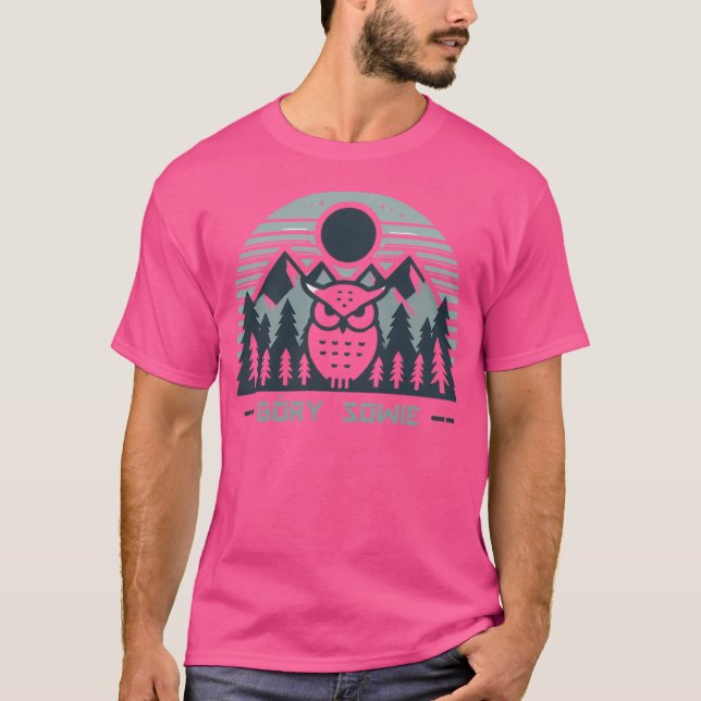 Camiseta Gry Sowie - Montañas de búho activas (Anverso)
