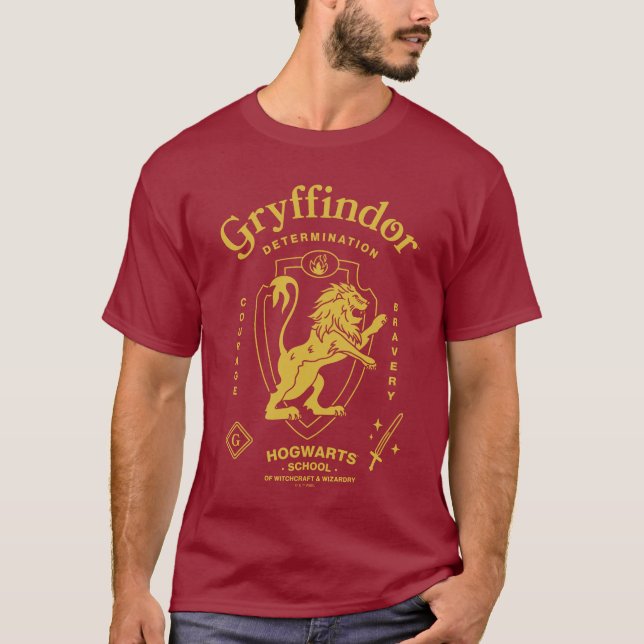 Camiseta GRYFFINDOR™ Determinación Coraje Valentía Escudo (Anverso)