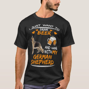 Camiseta GSD061 - Solo Quiero Beber Cerveza Y Colgar Con M
