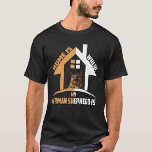Camiseta GSD067 - El hogar es donde está mi pastor alemán