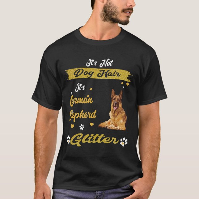 Camiseta GSD131 - No es pelo de perro es glándula de pastor (Anverso)