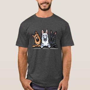 Camiseta GSD Blanco negro y Tan