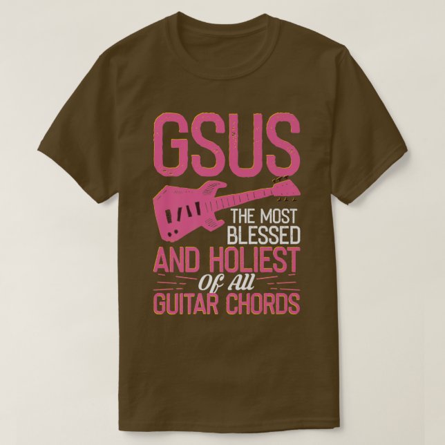 Camiseta GSUS Guitar Chords With Electric Guitar454 (Diseño del anverso)