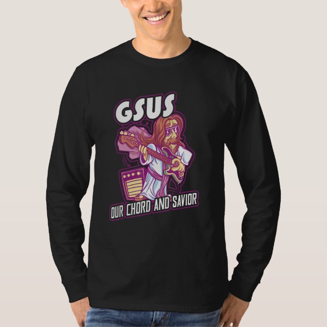Camiseta Gsus Our Chord And Savior Guitar Musician (Anverso)