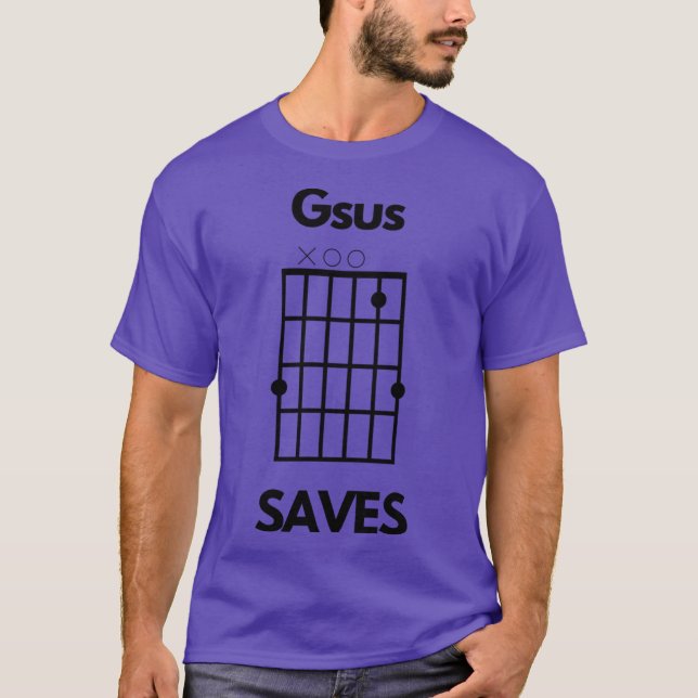 Camiseta Gsus Saves Jesus Saves Chord Pun friends (Anverso)