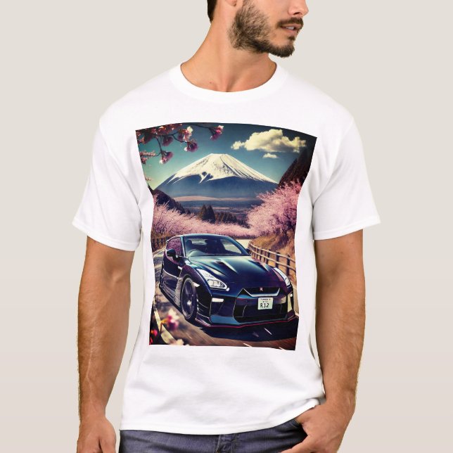 Camiseta GT-R Japan nissan japanese car initial D drift (Anverso)