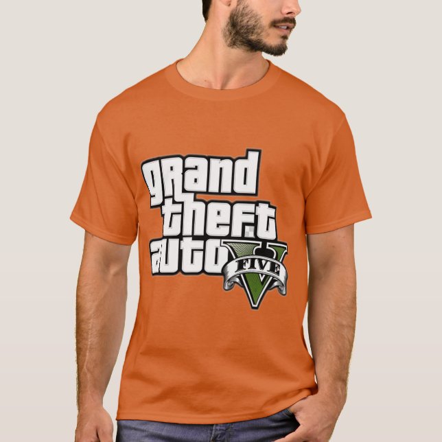Camiseta GTA5LOGOCLASSICTSHIRTCOPY retro (Anverso)