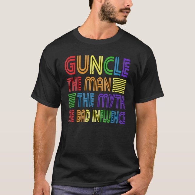 Camiseta Gtío El Hombre Mito Influencia Mal Gay Tío Godfat (Anverso)