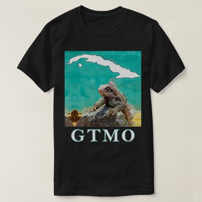 Camiseta GTMO Iguana Guantánamo Cuba (Diseño del anverso)